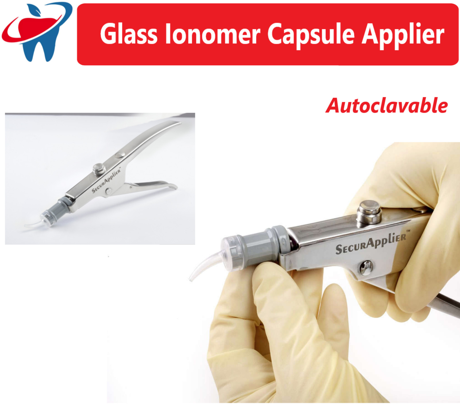 Dental SecurApplier – Glass Ionomer Capsule Applier – Made in Israel, Autoclave
