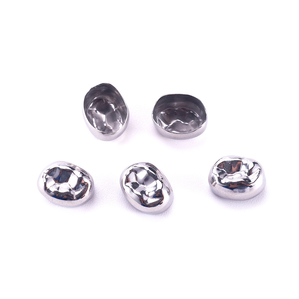 5Pcs Dental Molar Crown Stainless Steel Temporary Primary Kids Crown All Size US