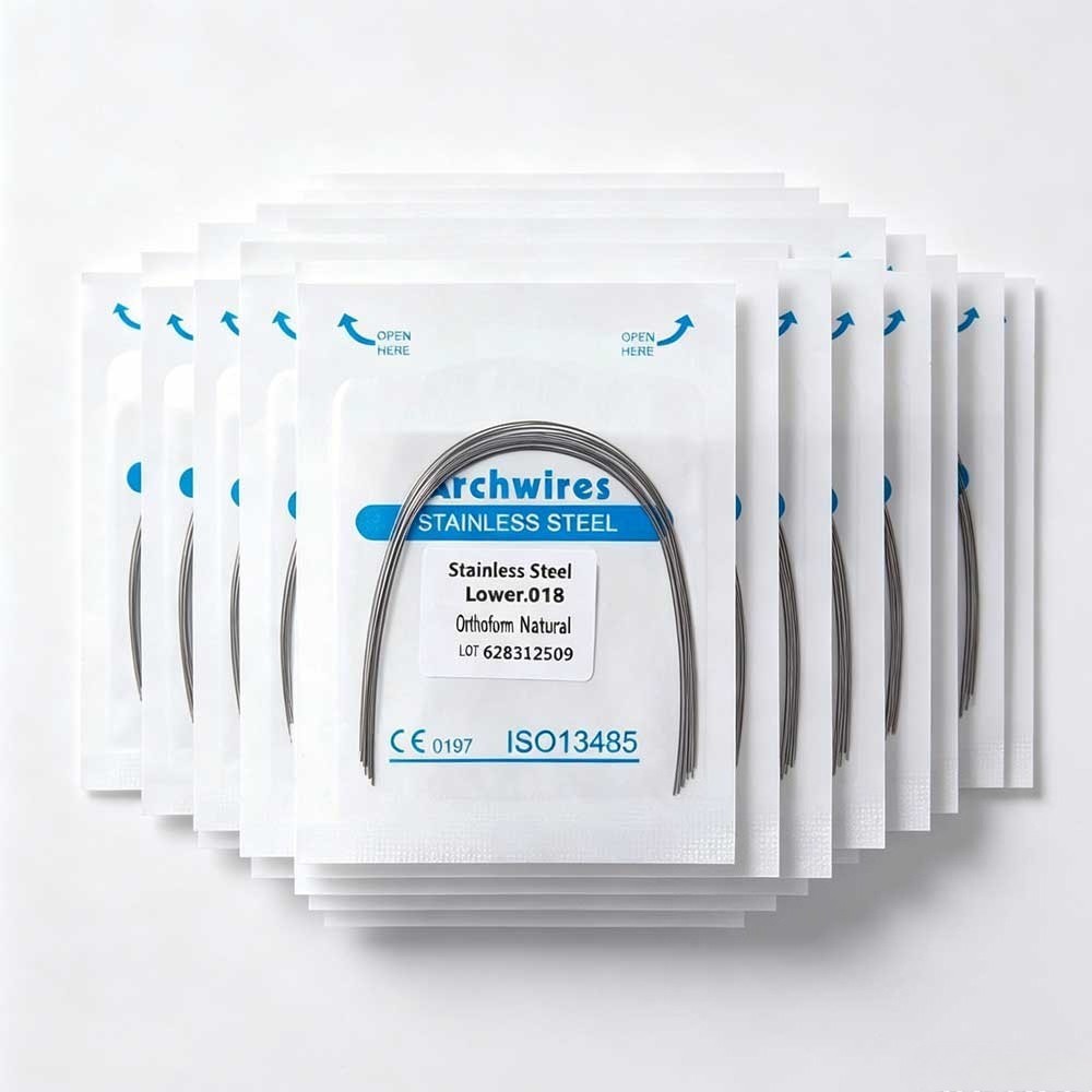 Dental Orthodontic Arch wire Stainless Steel S.S Round Natural Form 50 packs