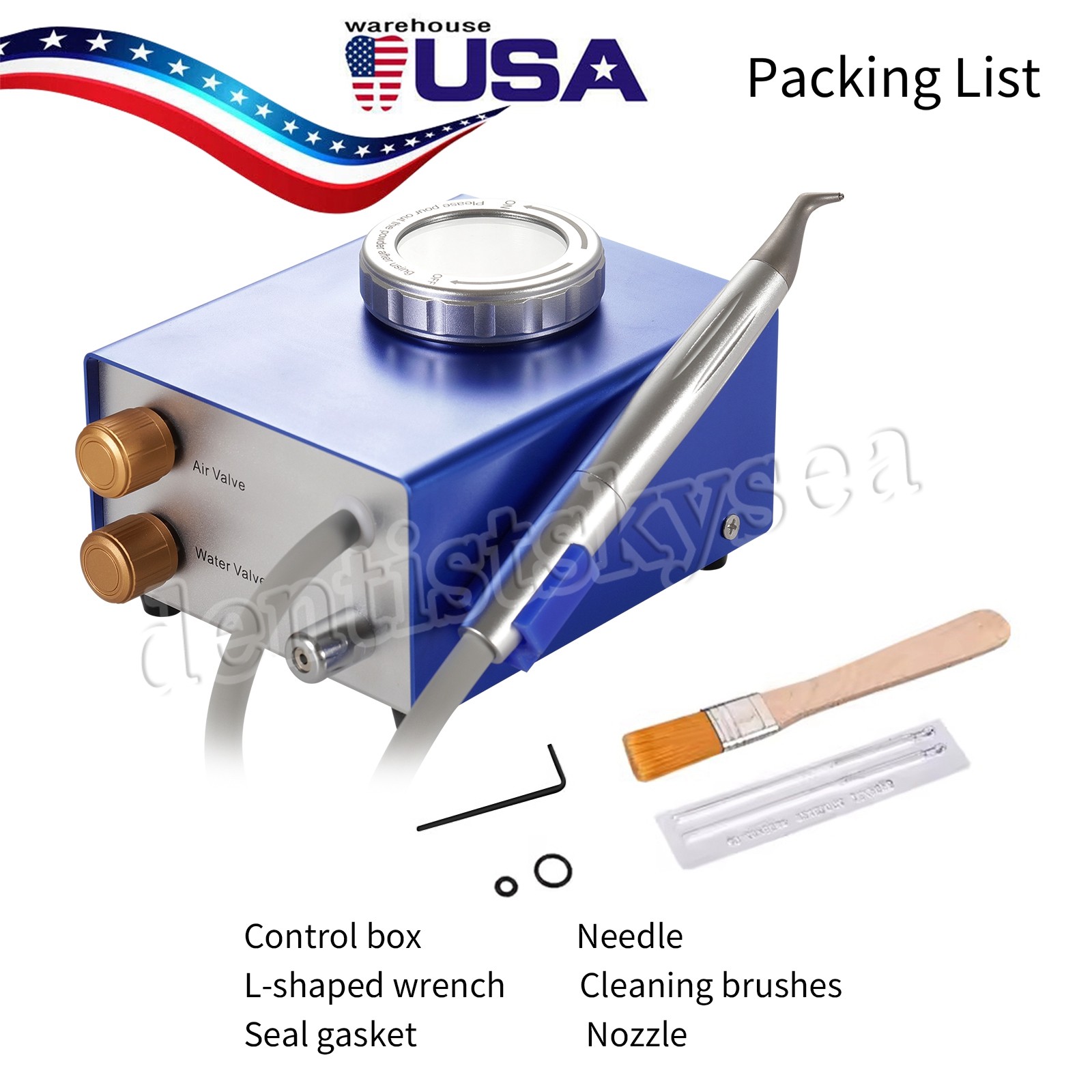 Flow Teeth Polishing Polisher Handpiece Hygiene Jet 2/4 Holes Dental Air Prophy