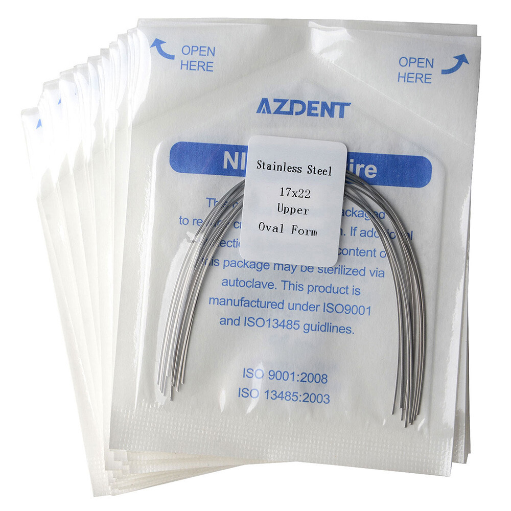 Los alambres de ortodoncia dental rectangular oval arco de acero inoxidable