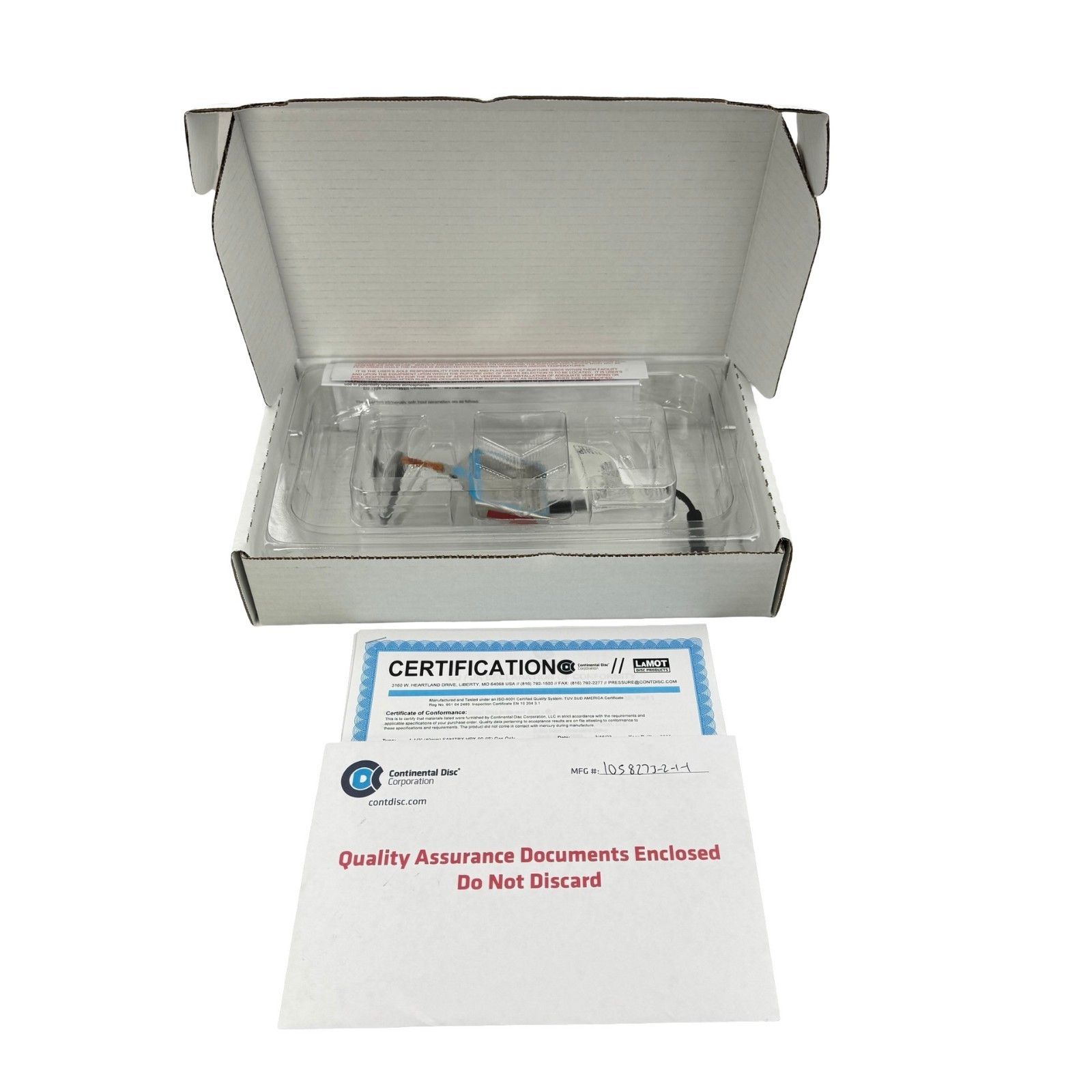 Continental 1-1/2″ (40mm) SANITRX HPX-90(IS)(Gas Only) w/BDI Certificate