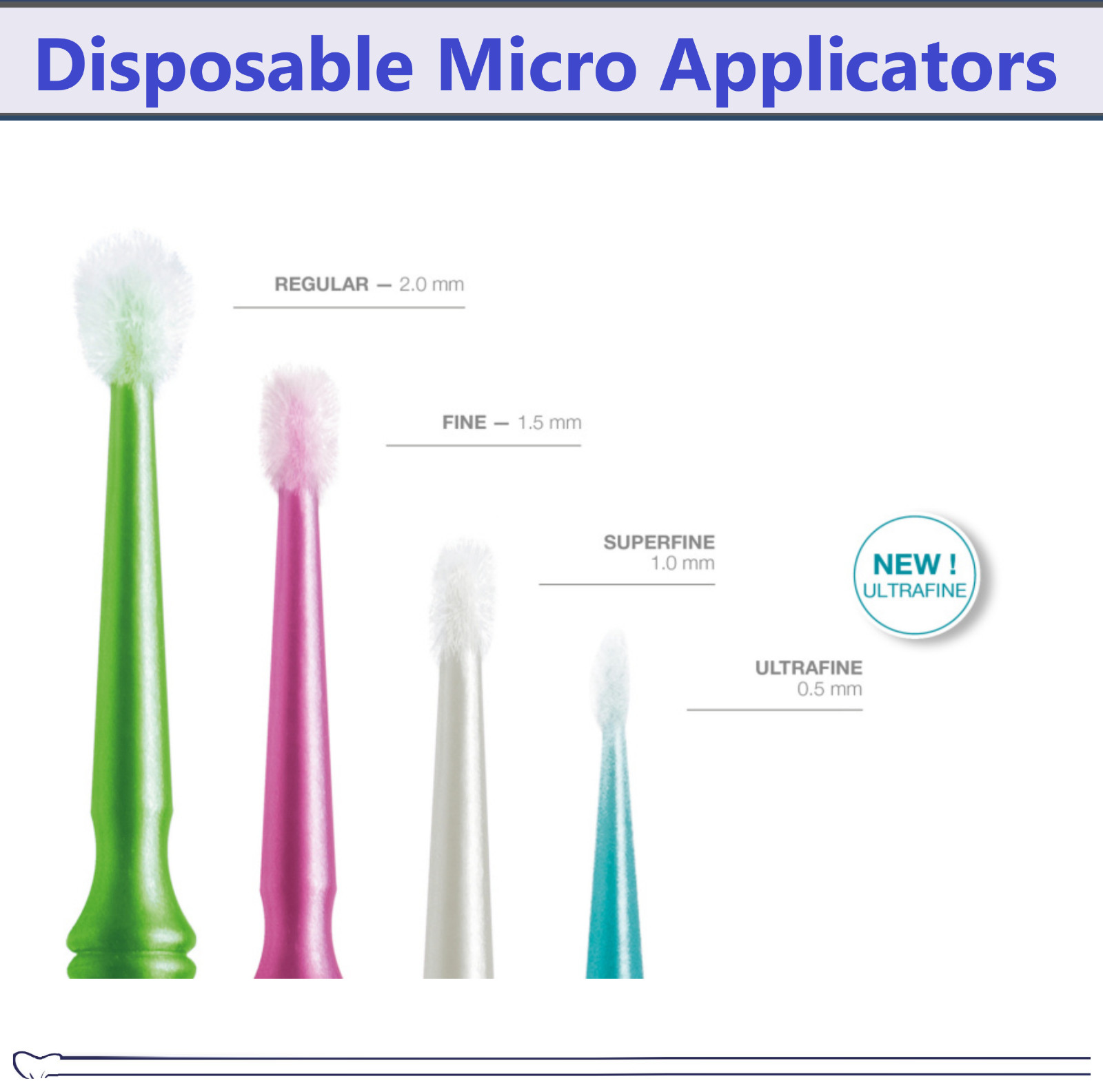 1000 Microbrush Micro Brush Applicator Tips Regular, Fine, Super Fine Ultra Fine