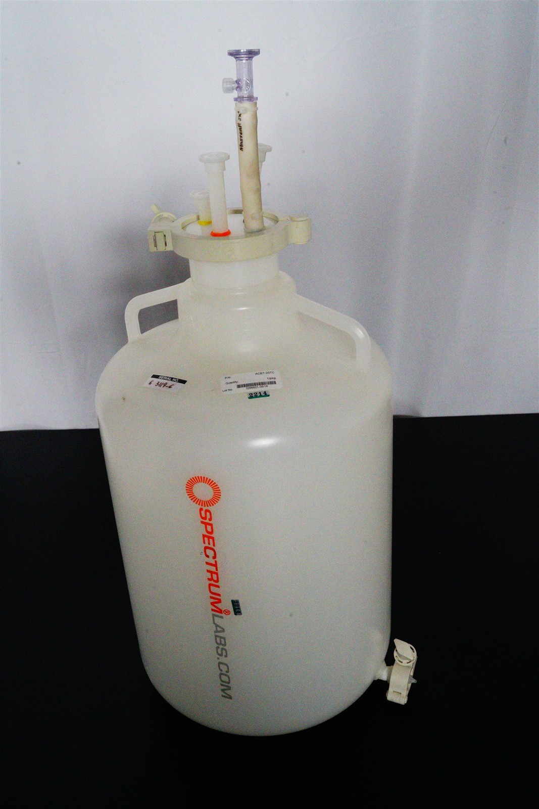 Spectrum Labs ACBT-20TC Reservoir 20 Liter Bottle, Qty 4 3/4″ Tri-Clamp Ports
