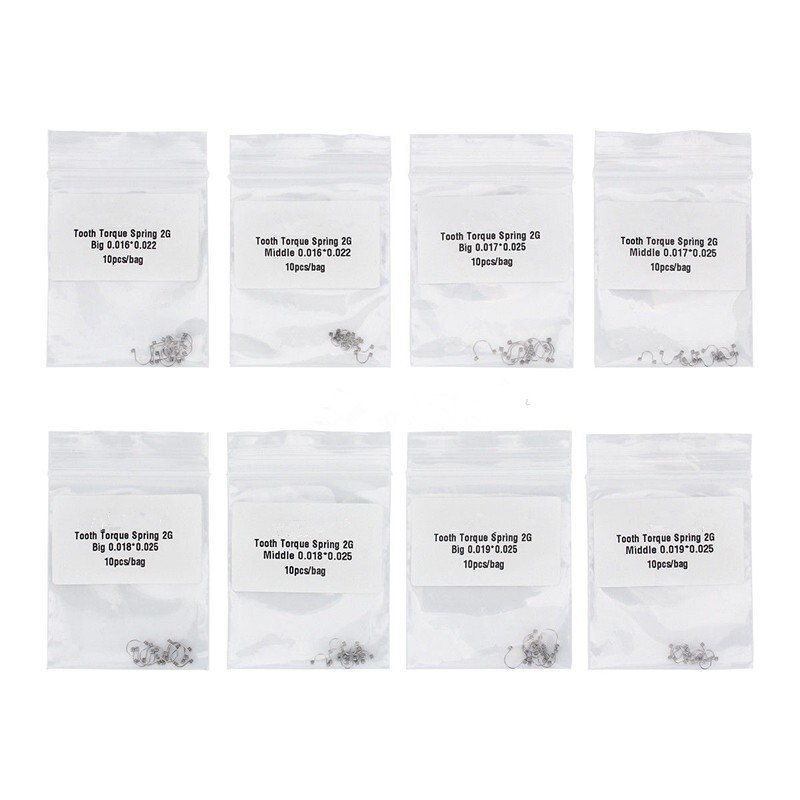 10Pcs/Bag Dental Orthodontic Anterior Teeth Torque Wire Spring Rectangular