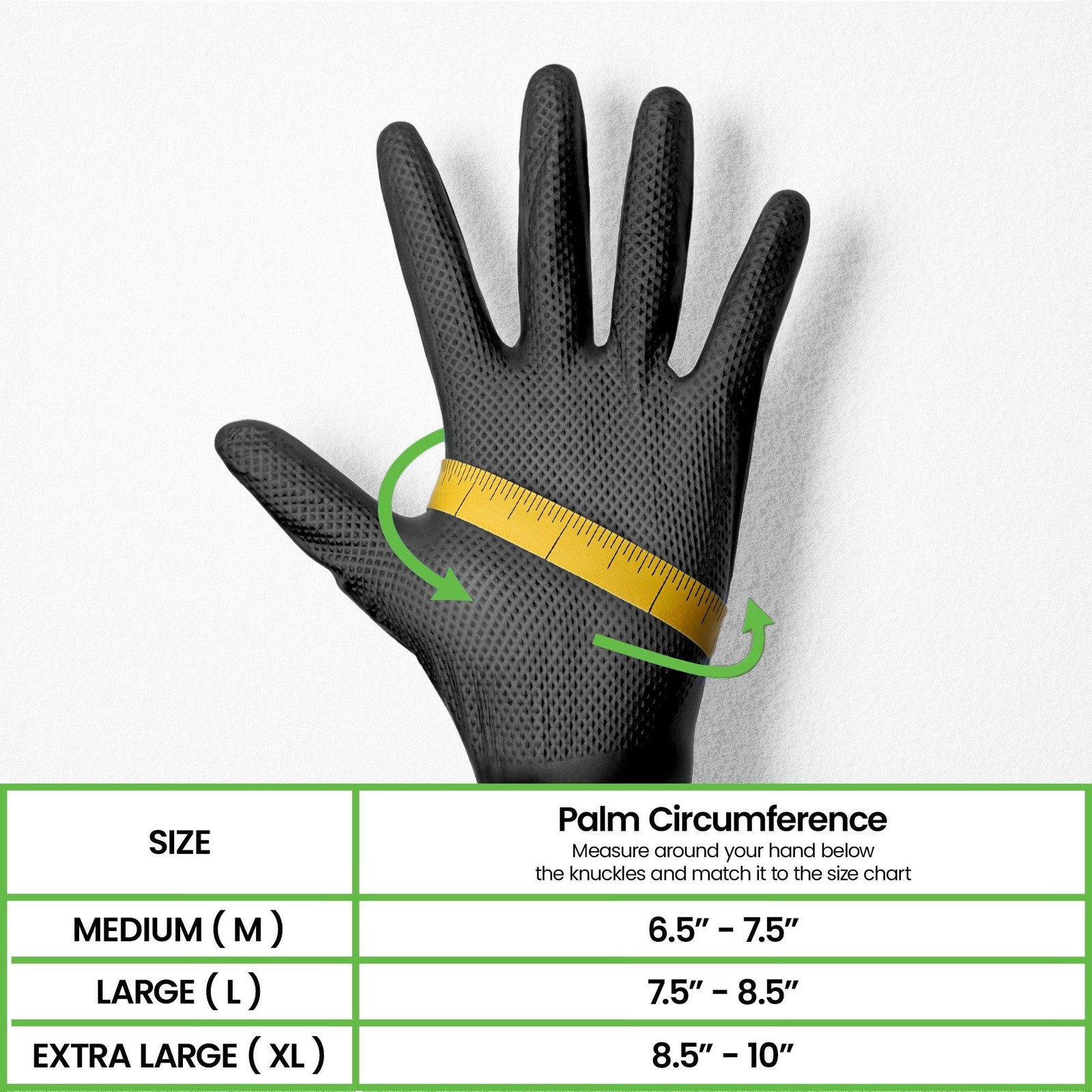 10 Mil Nitrile Non-Sterile Mechanics Gloves | Heavy Duty Disposable | Diamond Te