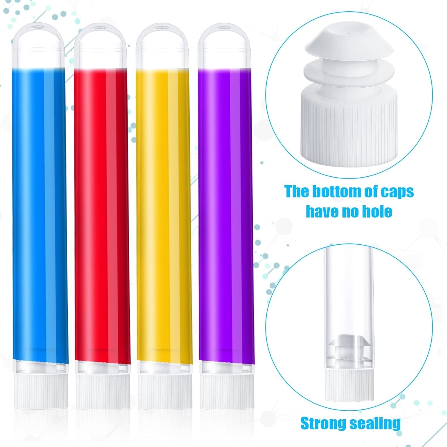 Clear 200 Pcs 10 ml Tubes with Caps – Perfect for Halloween & Experiments