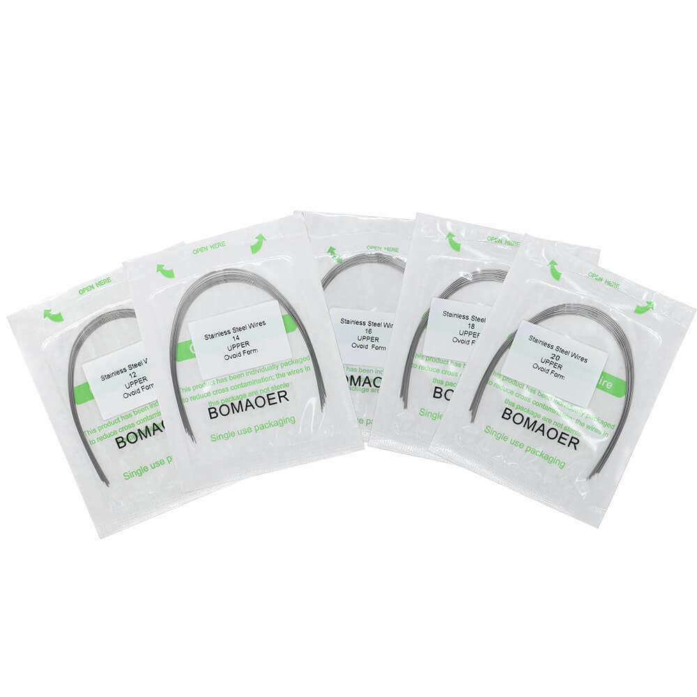 5-200 Packs Dental Orthodontic Stainless Steel Round Arch Wire Ovoid 012 Upper