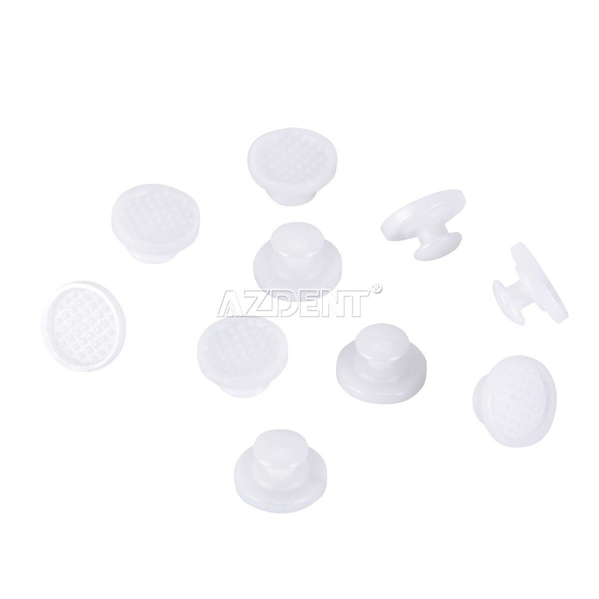 AZDEN Dental Orthodontic Ceramic Lingual Button Bondable Round Recctangular Base