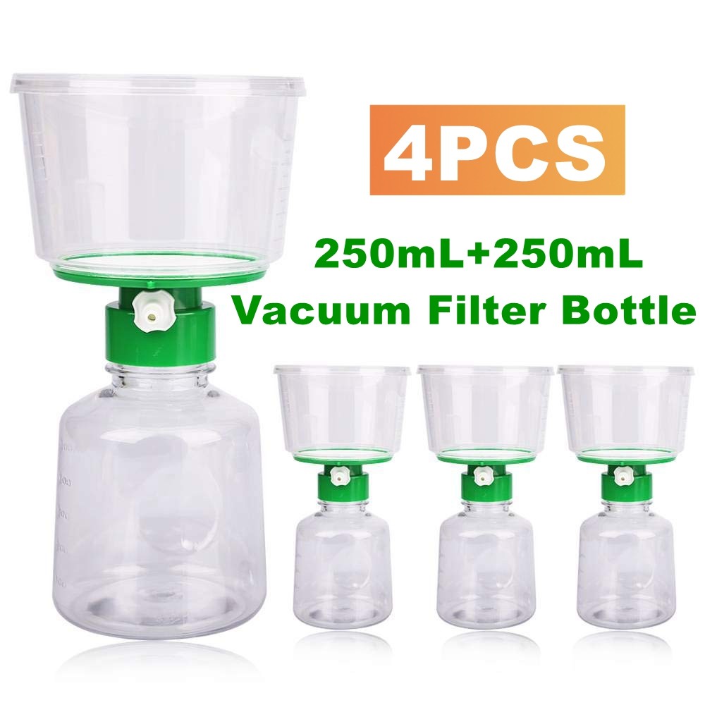 24 Pack Disposable Vacuum Filtration Bottle Top Polystyrene Filter Funnel 250mL