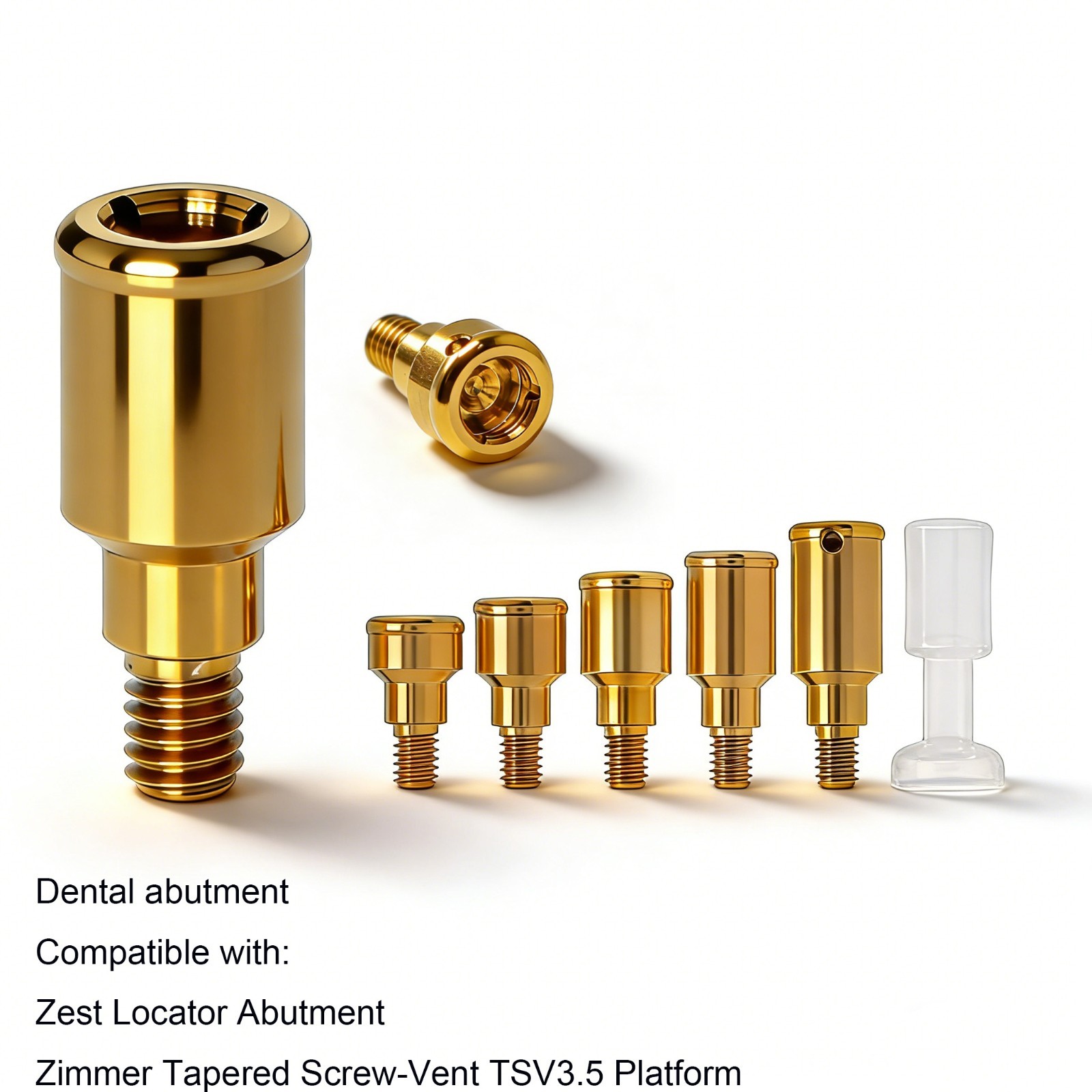 Titanium Dental locator Attachment abutment for Zimmer TSV Inter Hex 3.5/4.5mm