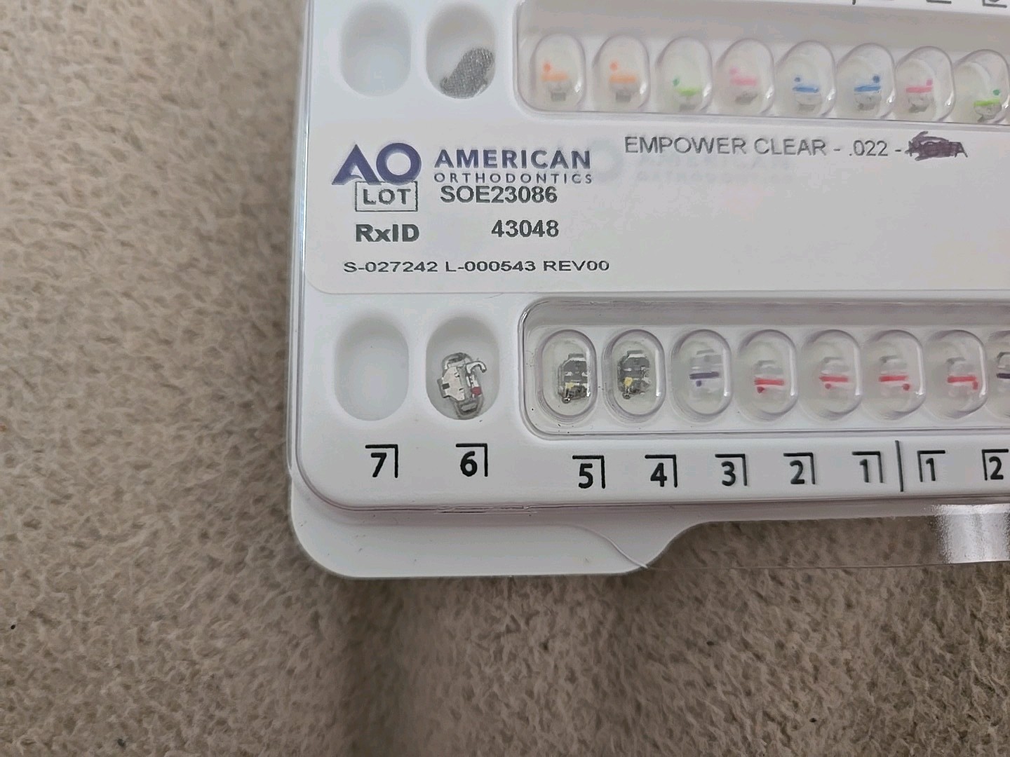 AMERICAN ORTHO EMPOWER CLEAR Brackets 022 or 018 Mbt or ROTH (5 sets)6-6.