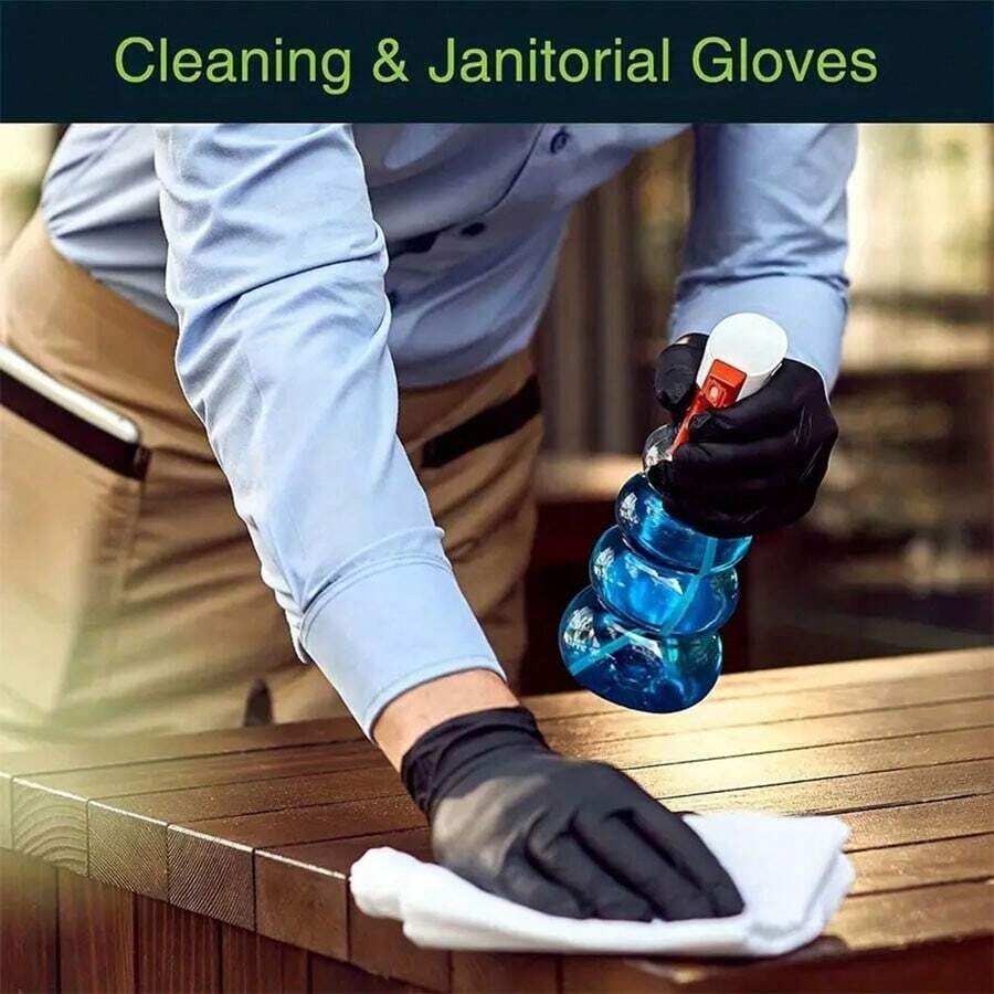 10 Pcs Disposable Nitrile Gloves M-Size Thick Powder Free Gloves for Men & Women