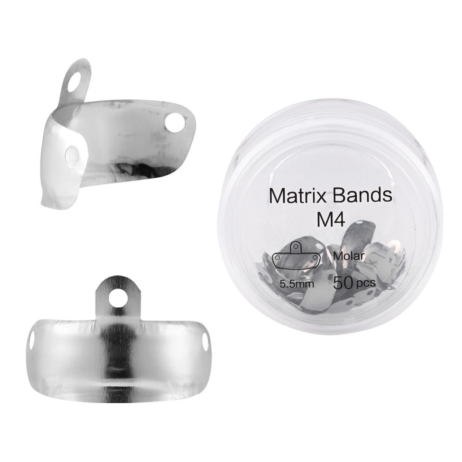 50 Pcs/Box Dental Sectional Contoured Matrice Refill Metal Matrix Bands M4 Type