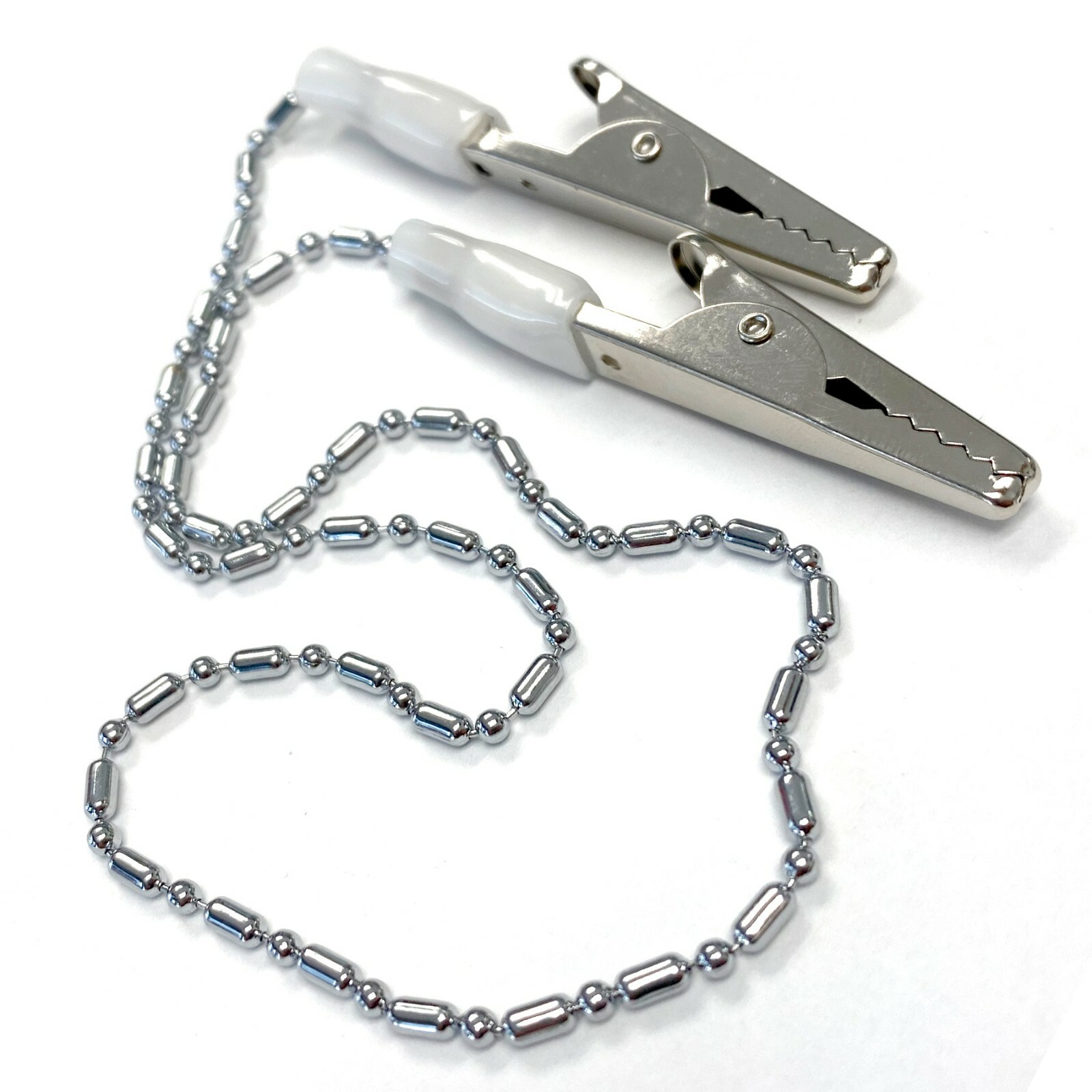 10 Pack Premium Dental Bibs Clip Napkin Holders Metal White Chain for Dentist