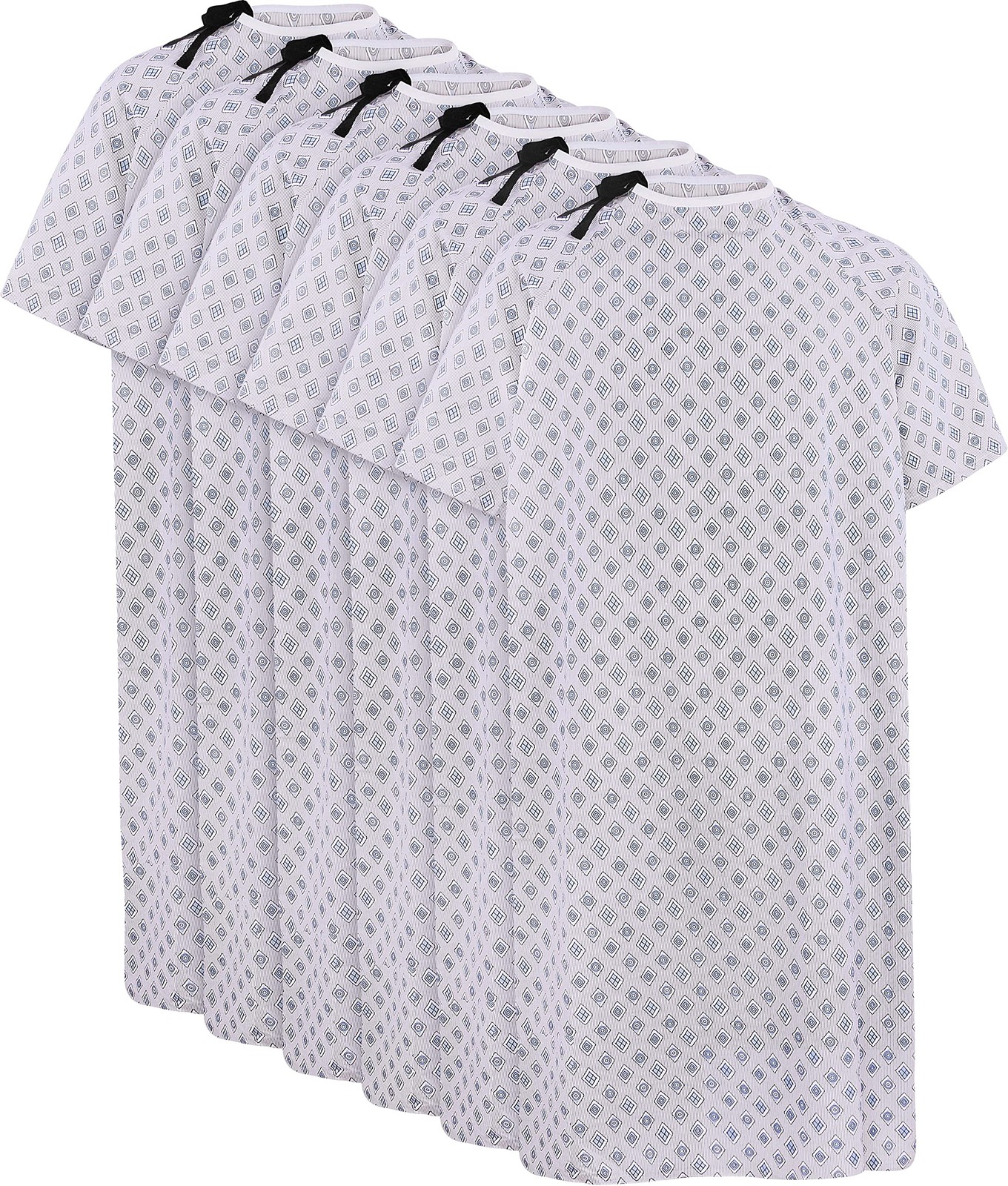 Unisex Hospital Gowns 6 Pack with Back Tie Fits Men Women Size up to 2XL