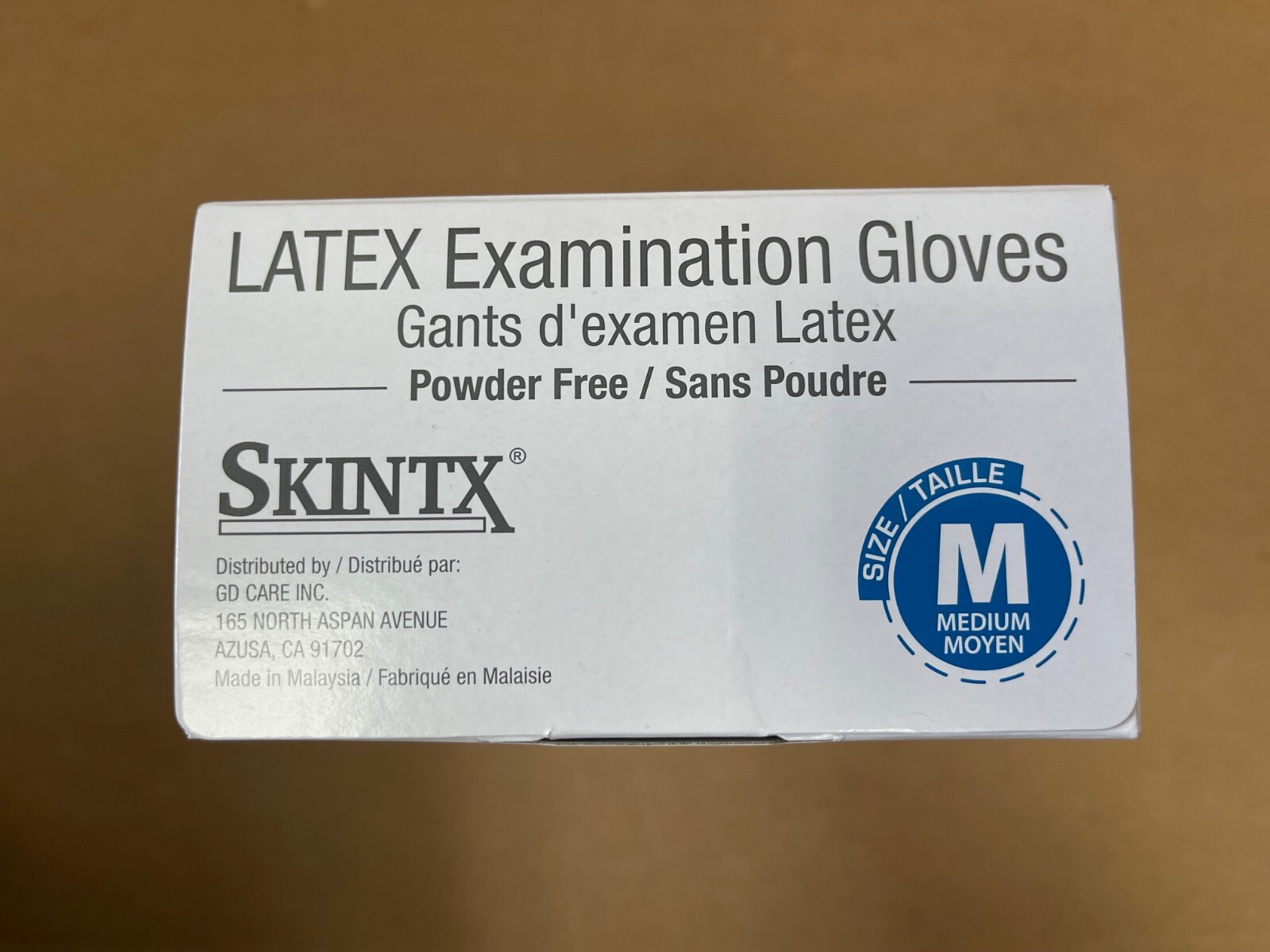 Latex Examination Gloves Powder-Free by SKINTX, 6 mil, 1000 pcs S/M/L/XL