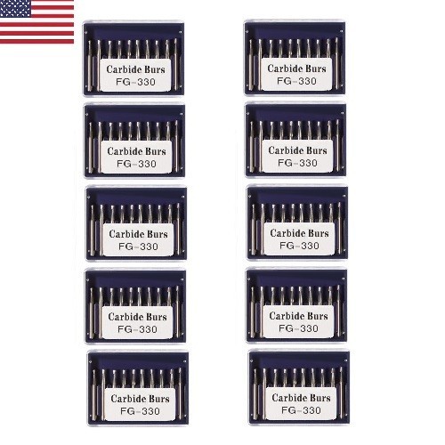 1-10 packs Dental Tungsten steel Carbide Steel Burs Bur FG-330 19mm USA
