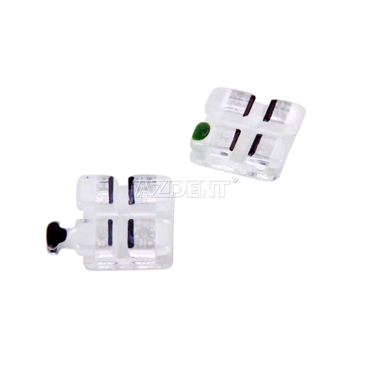 Dental Monocrystalline Sapphire Bracket Clear Ceramic Brace Roth/MBT 022 Hook345