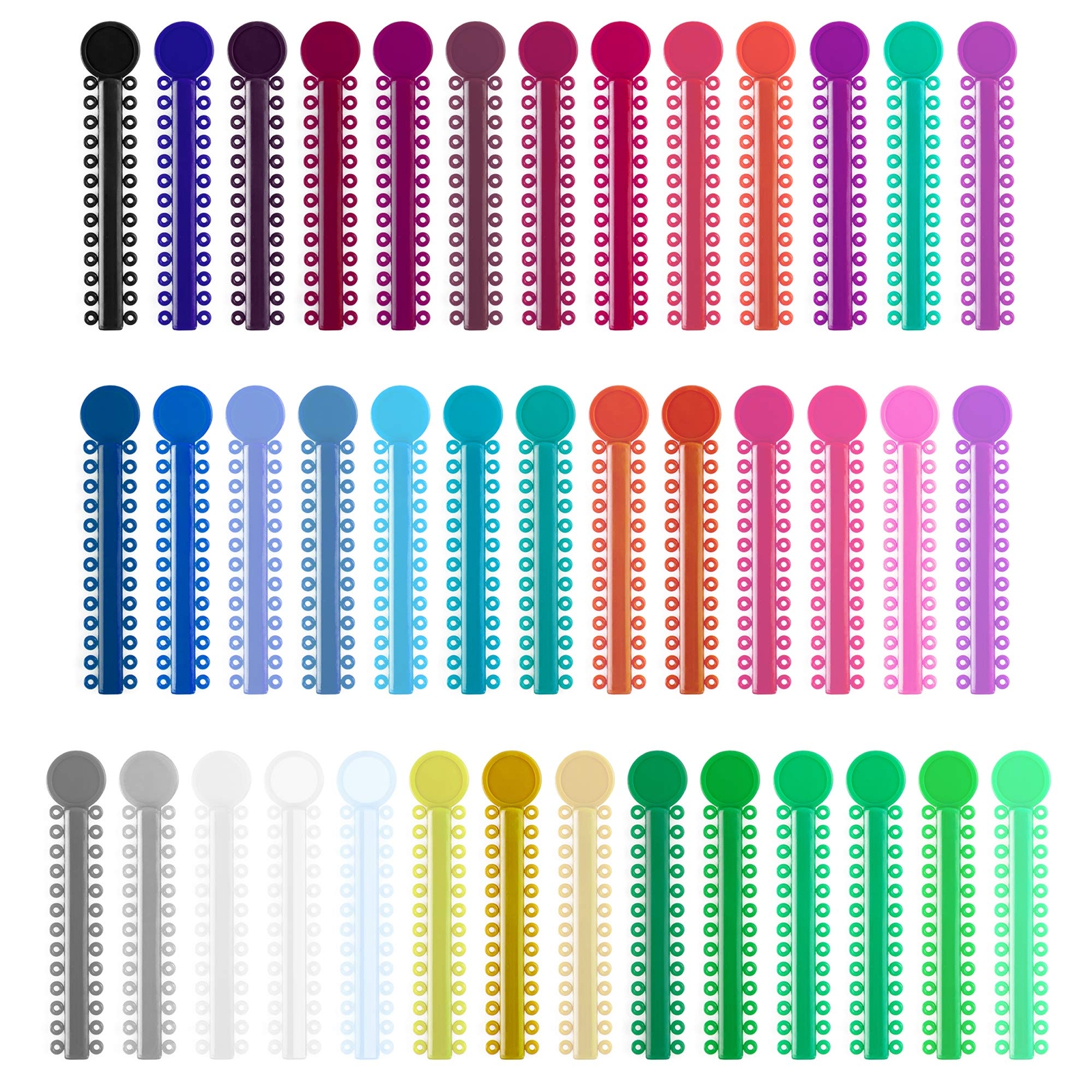Lazos de ligadura ortodoncia, varios colores, para ortodoncia 1040pcs Multicolor