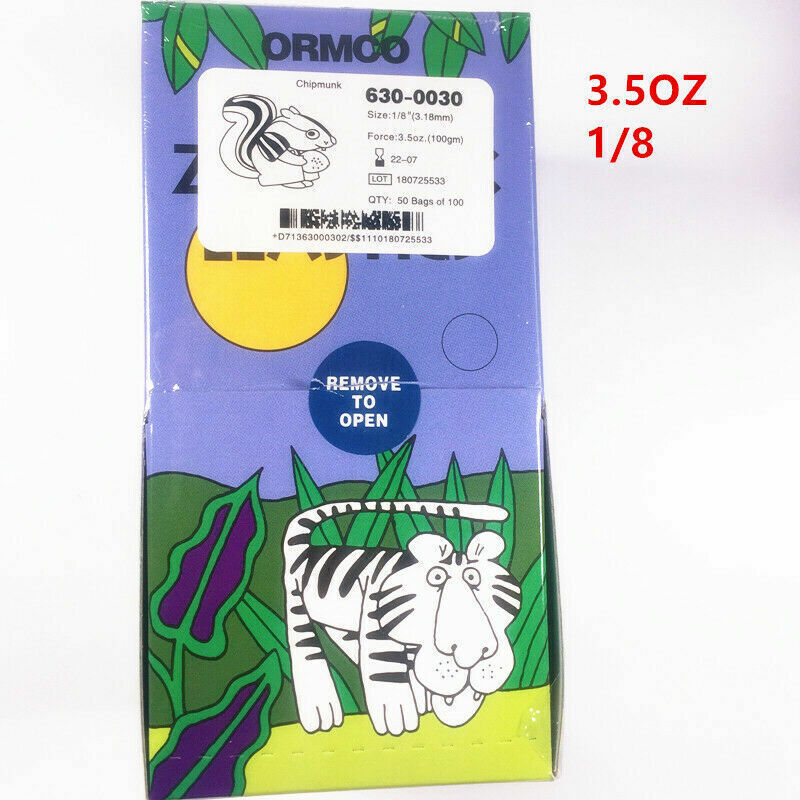ORMCO Zoo Dental Orthodontic Elastics Rubber Bands Ties 3.5OZ For Ortho Bracket
