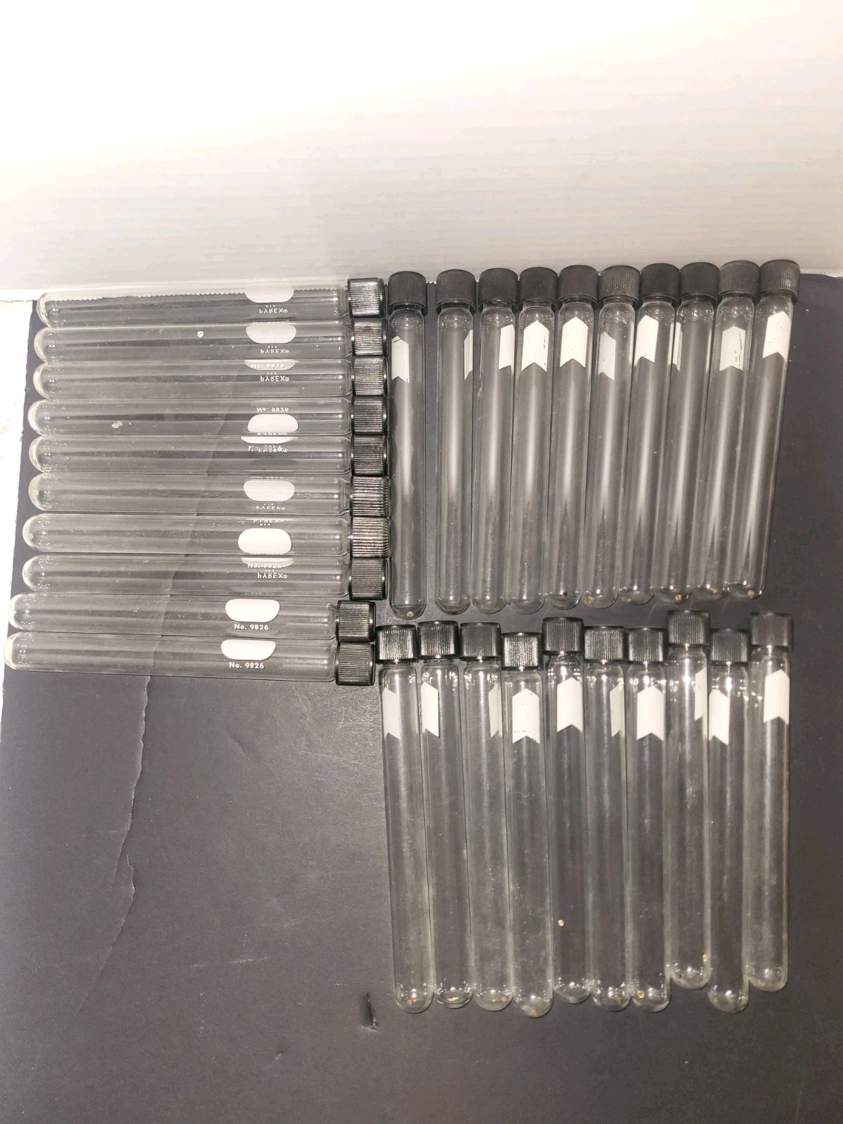 (30) CORNING PYREX 9826/Generic Glass Round Bottom Culture Tubes (bx53)