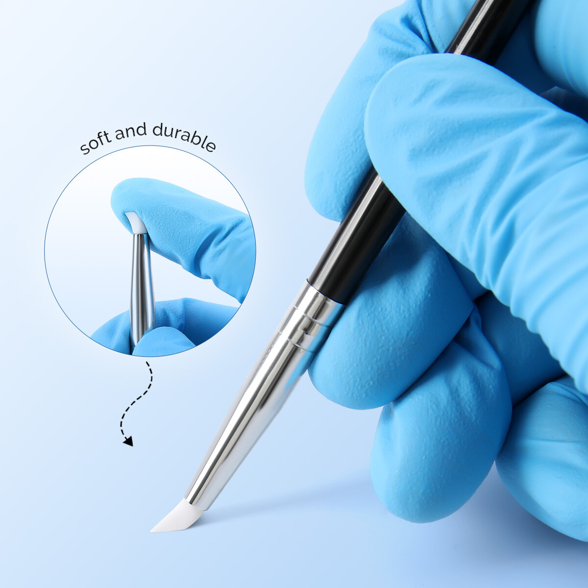 5PCS /Kit Dental Composite Resin brush Porcelain Teeth Silicone Pen Silicone