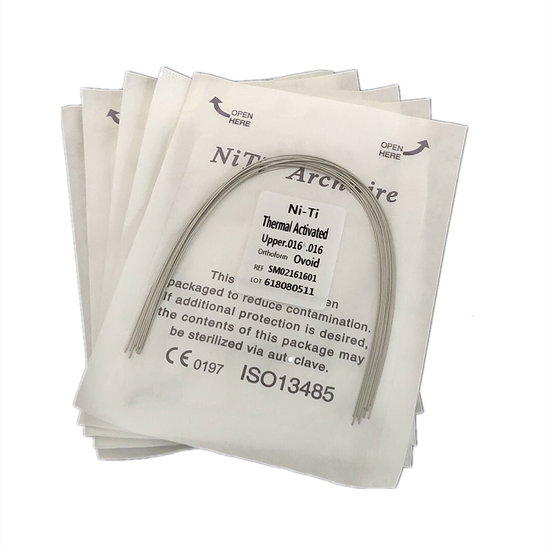 50 Pieces Dental Rectangular Arch Wire Thermal Activated NITI Recta Ovoid Arcs