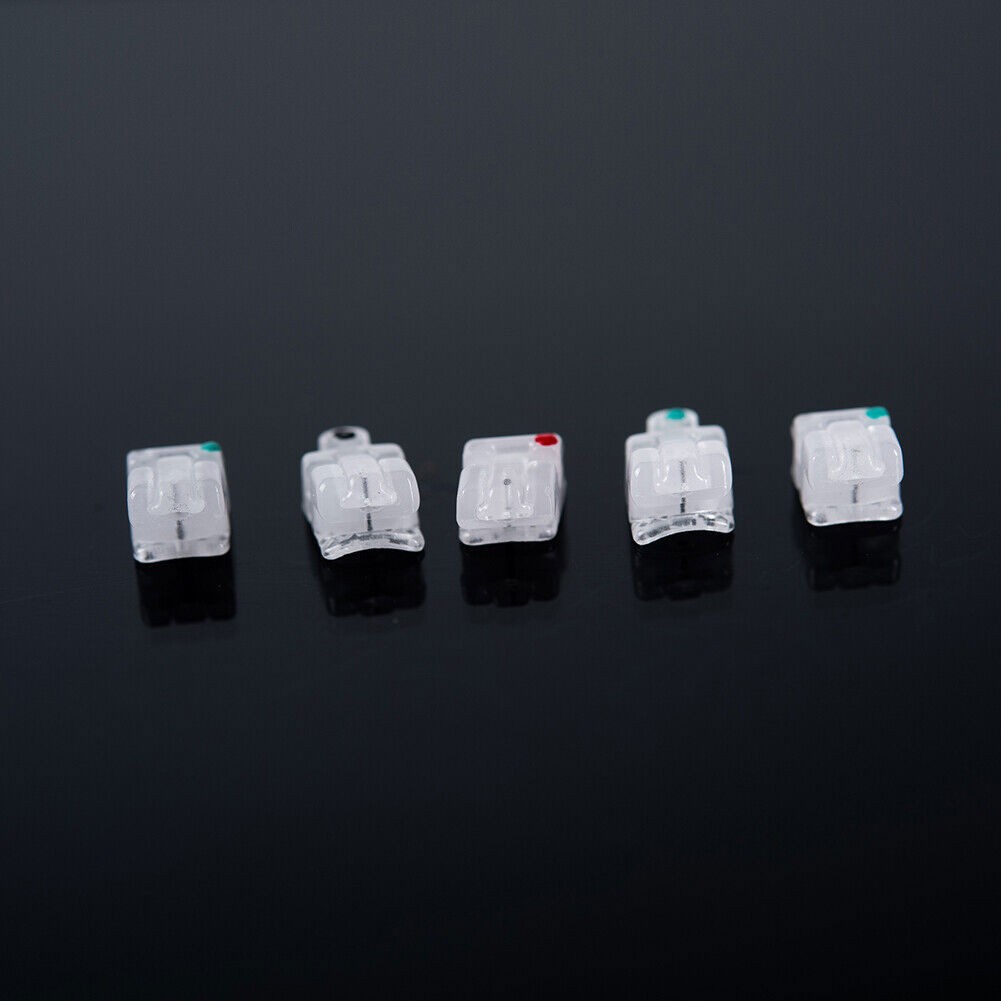Orthodontic Self Ligating Brackets Ceramic Sapphire brace RothMBT 022”3/345Hook