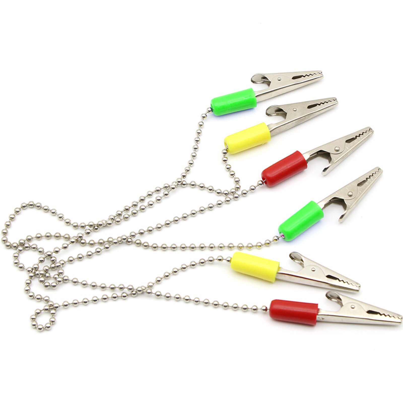 Dental Patient Bib Clips Chains Napkin Holder Flexible Coil Ball 1 / 5 / 10pcs