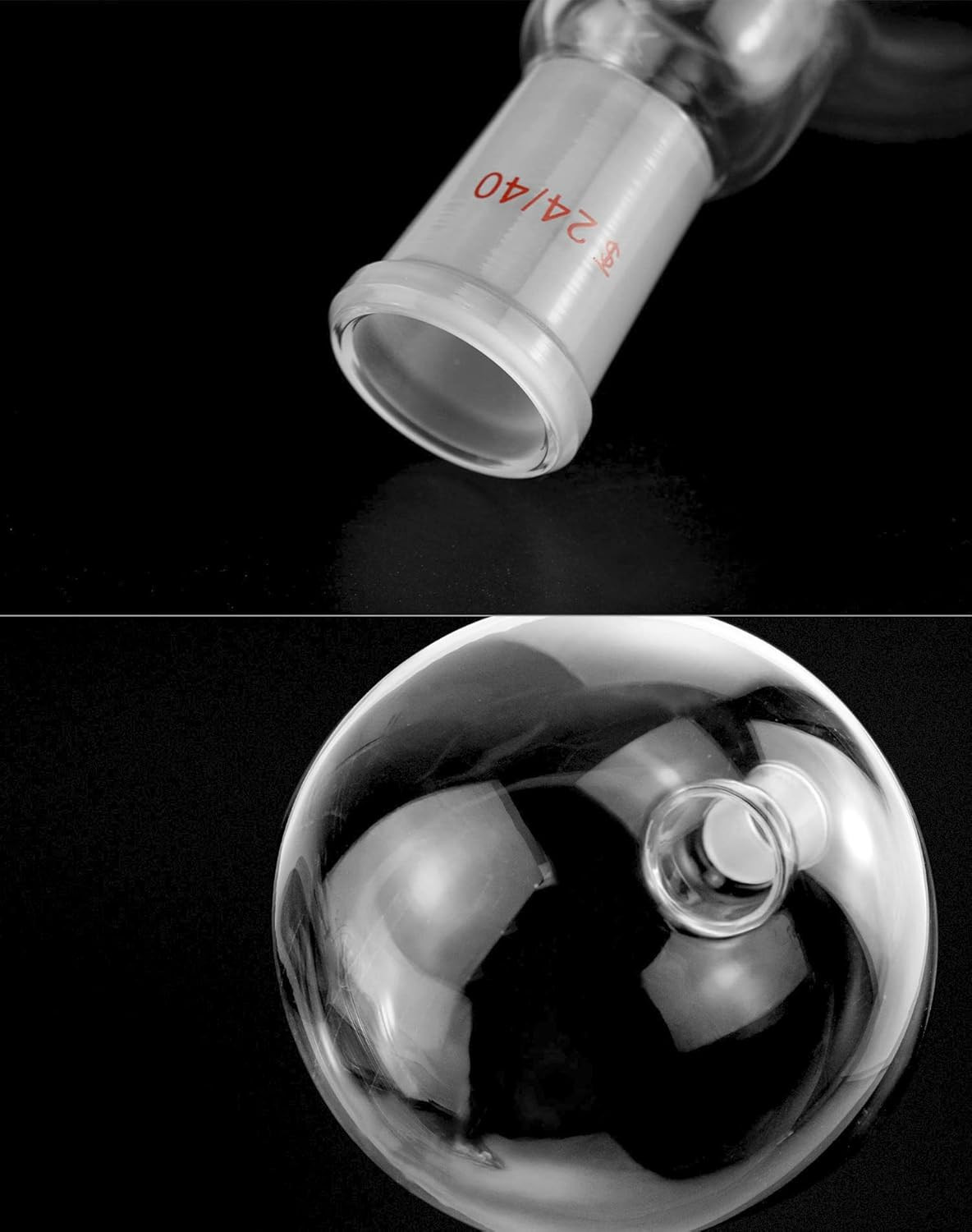 1000mL Round Bottom Boiling Flask 24/40 Single Neck Borosilicate Glass Flask Lab
