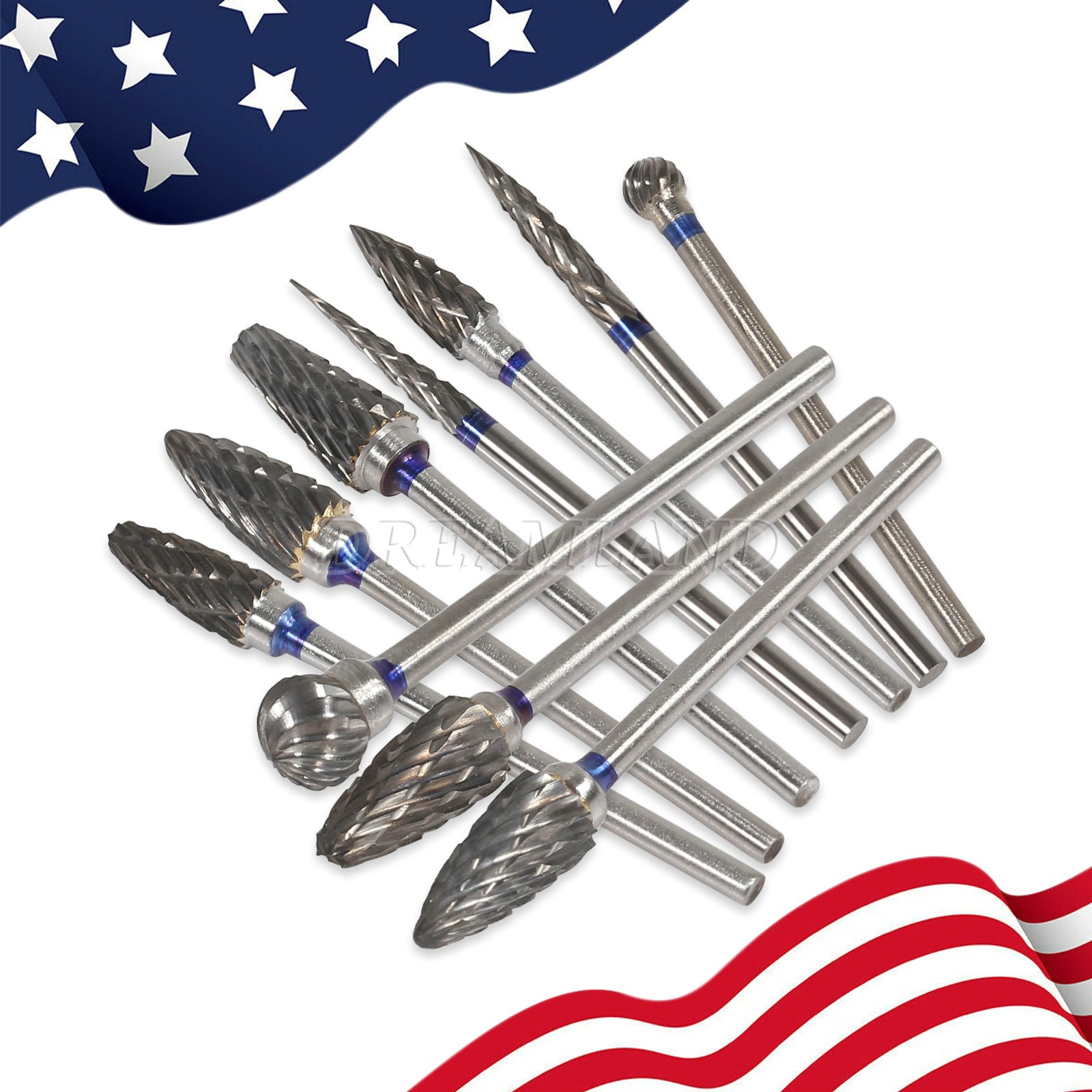 10 Pcs Tungsten Carbide HP Dental Acrylic Bur Drill Coarse Cutter 2.35mm Shank