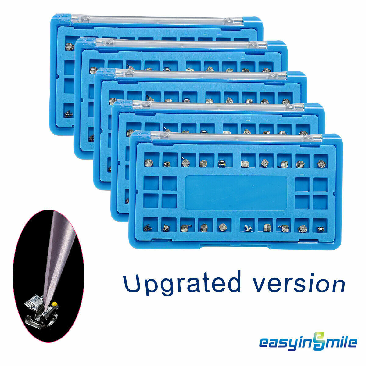 Orthodontic MINI Metal Brackets Dental ROTH/MBT 022 Self-ligating Braces 5Pack