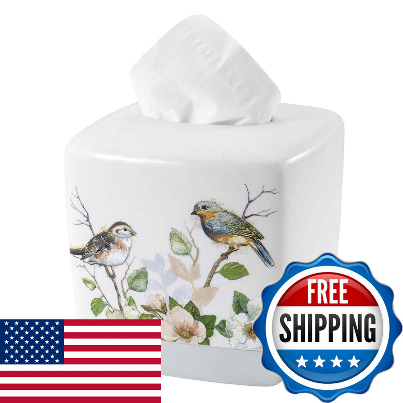 Avanti Linens – Tissue Cover Nature Inspired Home Decor Love Nest Collection