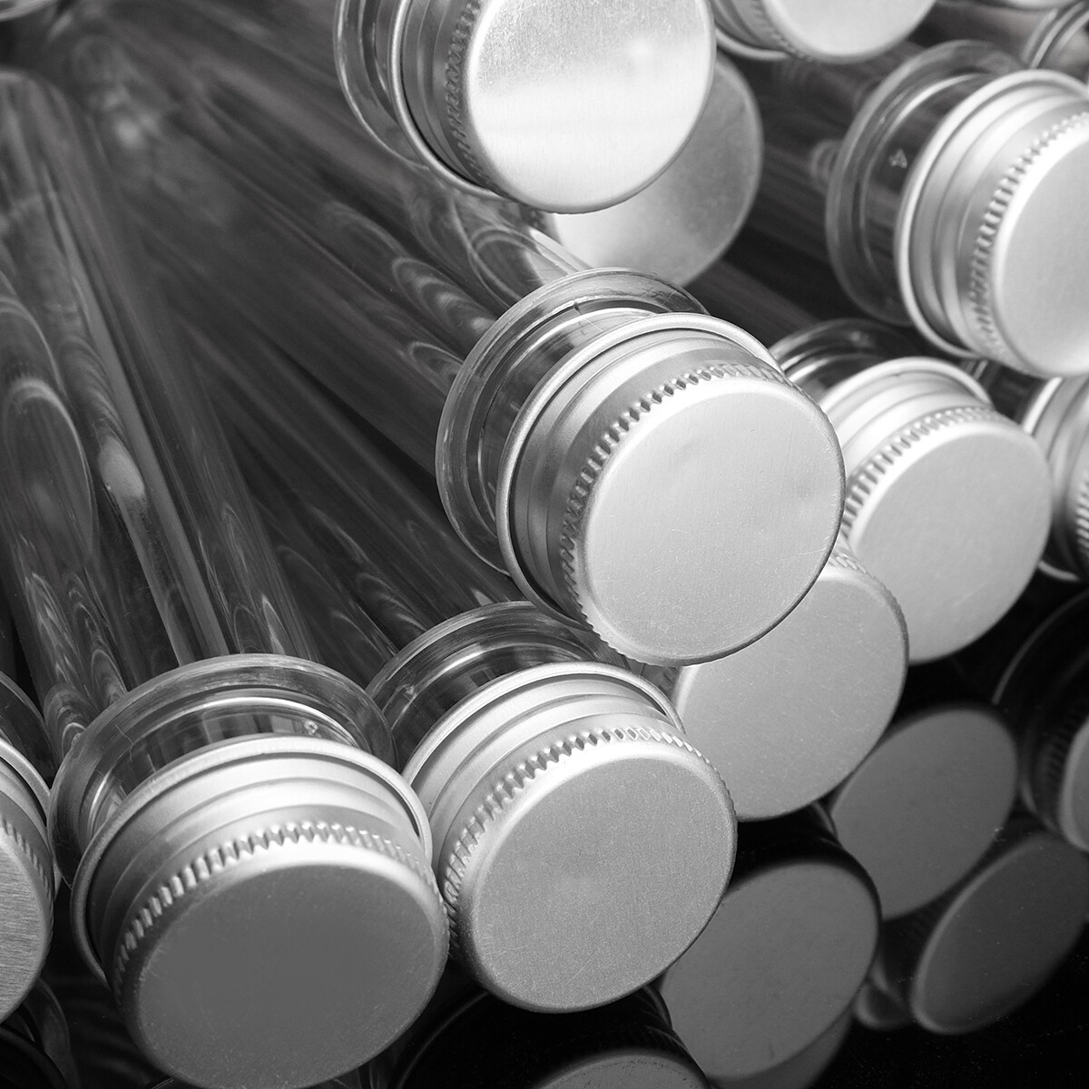 20 Pack 40ml Clear Plastic Test Tubes with Caps for Wedding Favor Storage Lab