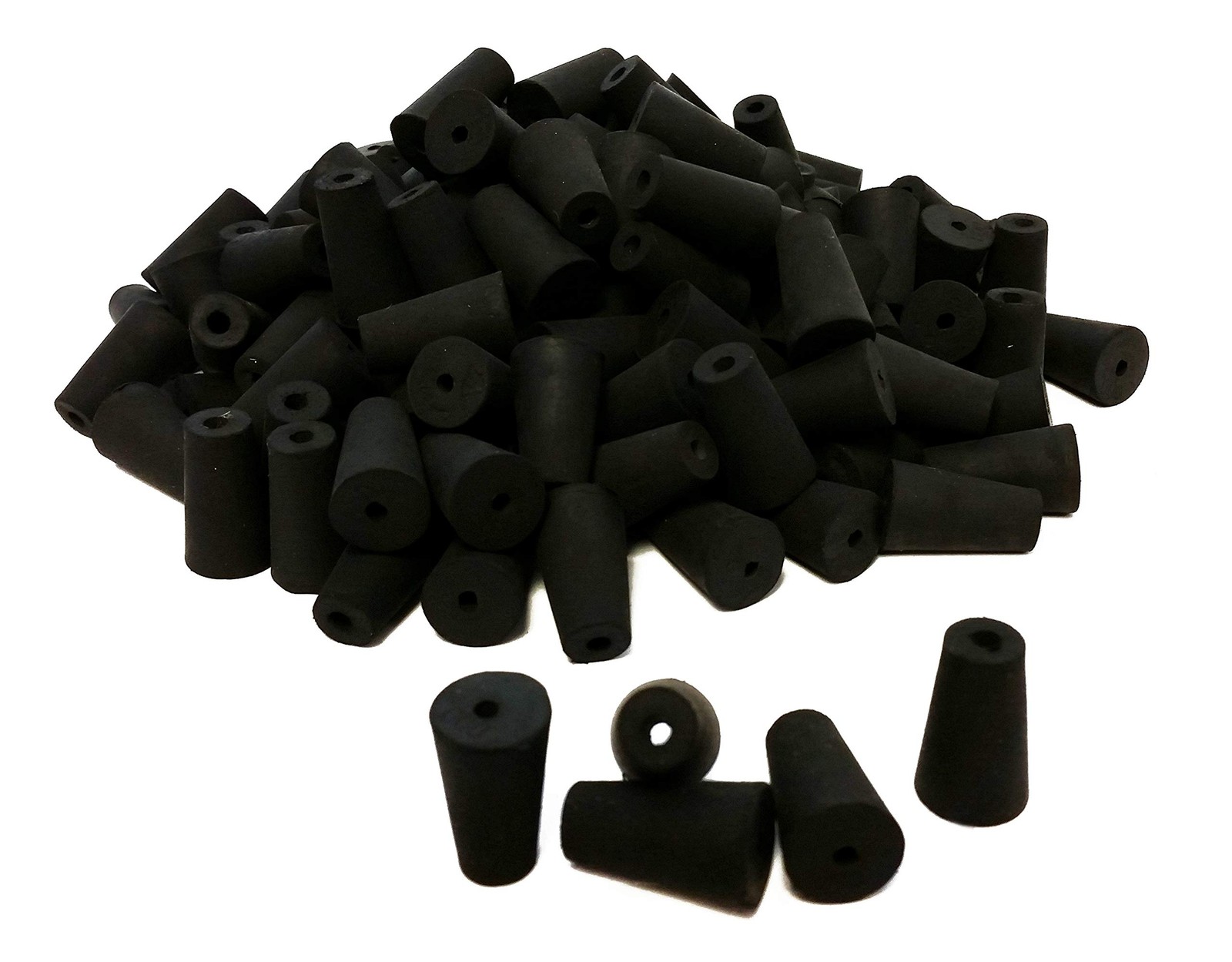 1 LB Pack RS-000-1 Rubber Stoppers Size #000 Drilled 1-Hole Lab Bottle Plug