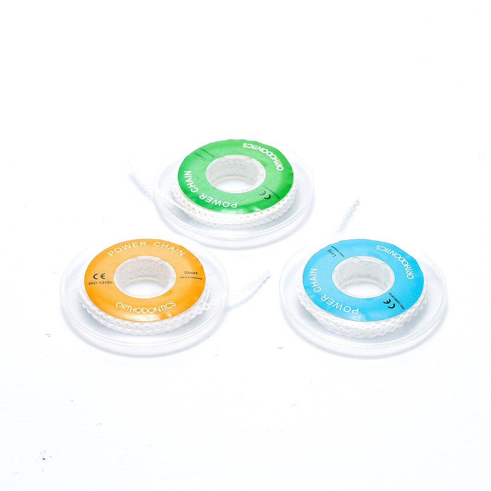 5Packs Dental Elastic Ultra Power Chain Long/Short/Close Rubber Bands For Braces