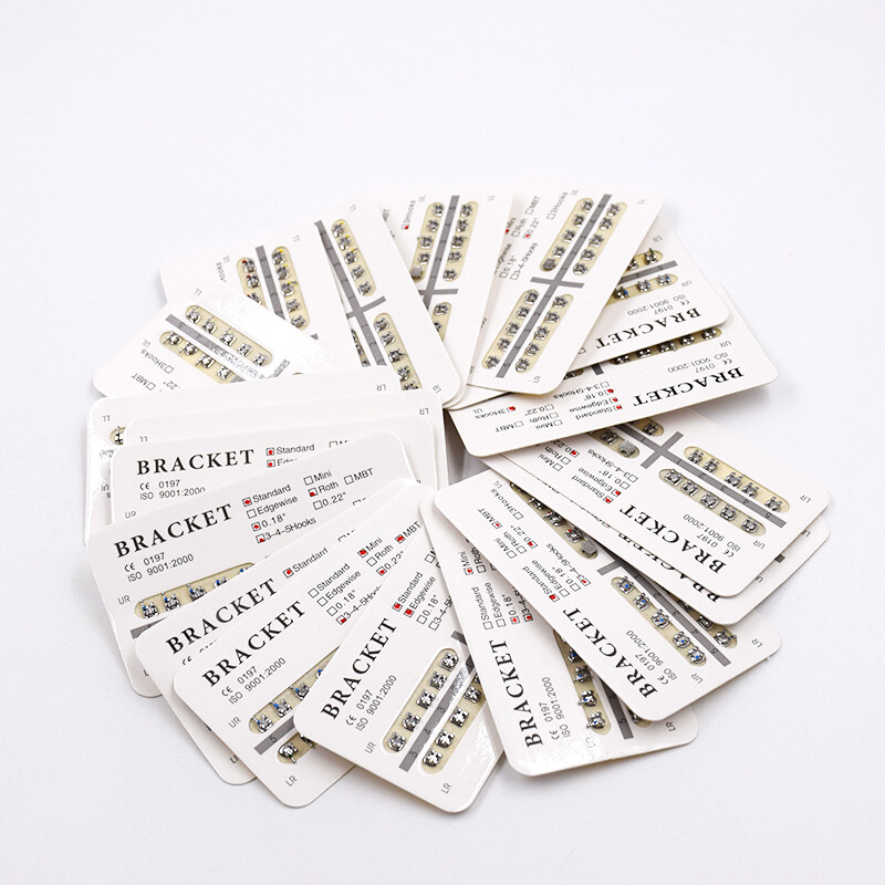 20 Pcs/Pack Dental Orthodontic Ultrathin Metal Bracket Braces Mini/Standard