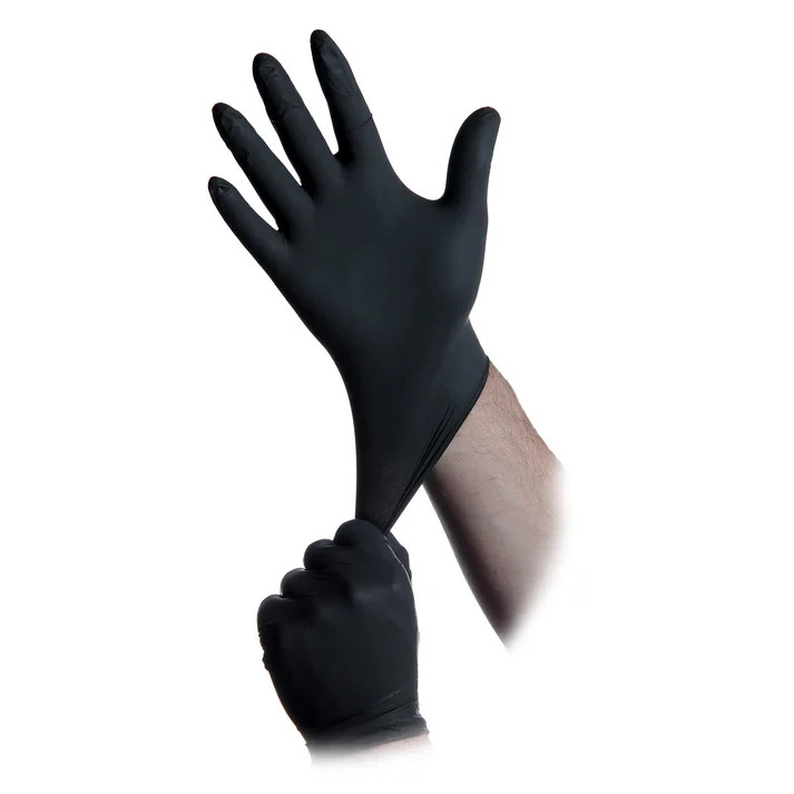 Octane Heavy Duty OHD-L Powder Free BLACK NITRILE 6 MIL- 1000 gloves per case