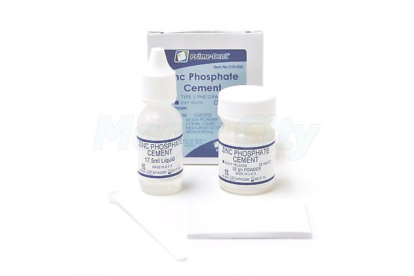 Prime Dental Zinc Phosphate Cement Kit Yellow 32g Powder – 17.5g Liquid 010-030
