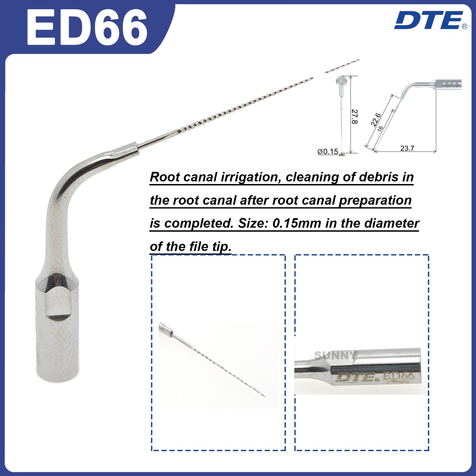 Woodpecker DTE Dental Ultrasonic Scaler Tips ED Endo Tips Fit NSK SATELEC ACTEON