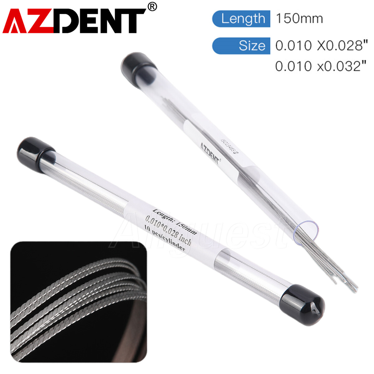 AZDENT Dental Orthodontic Lingual Retainer Wire Flat Strand Stainless Steel