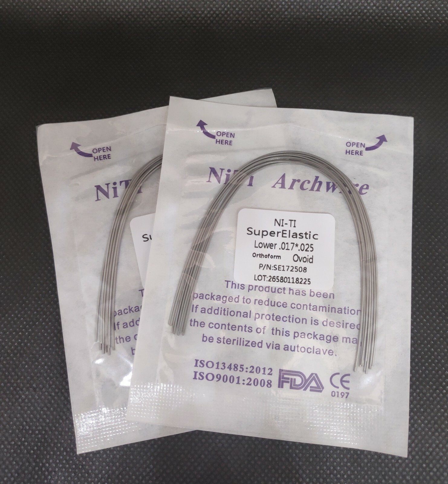 10 Packs Dental Orthodontic Super Elastic NITI Arch Wires Ovoid Form Rectangular