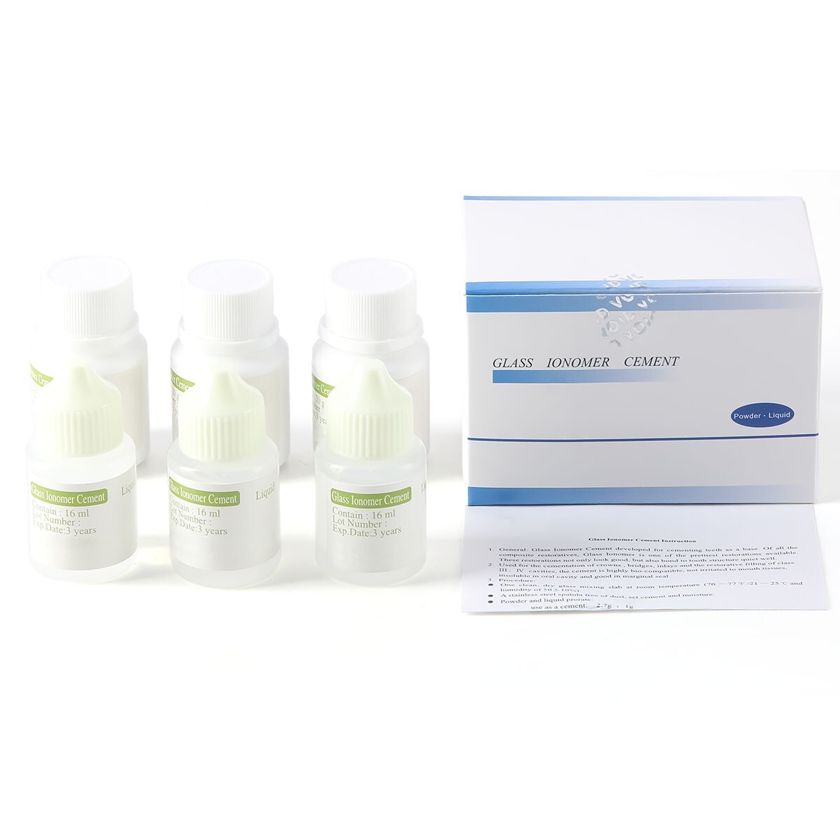 Dental Permanent Glass Ionomer Cement Crown Bridge fixing Lining Luting Glue