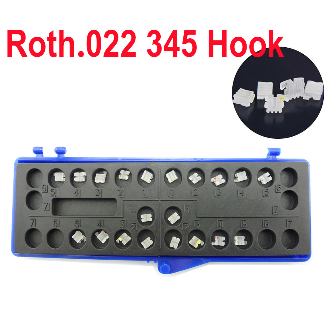 Orthodontic Self Ligating Brackets Ceramic Sapphire brace RothMBT 022”3/345Hook