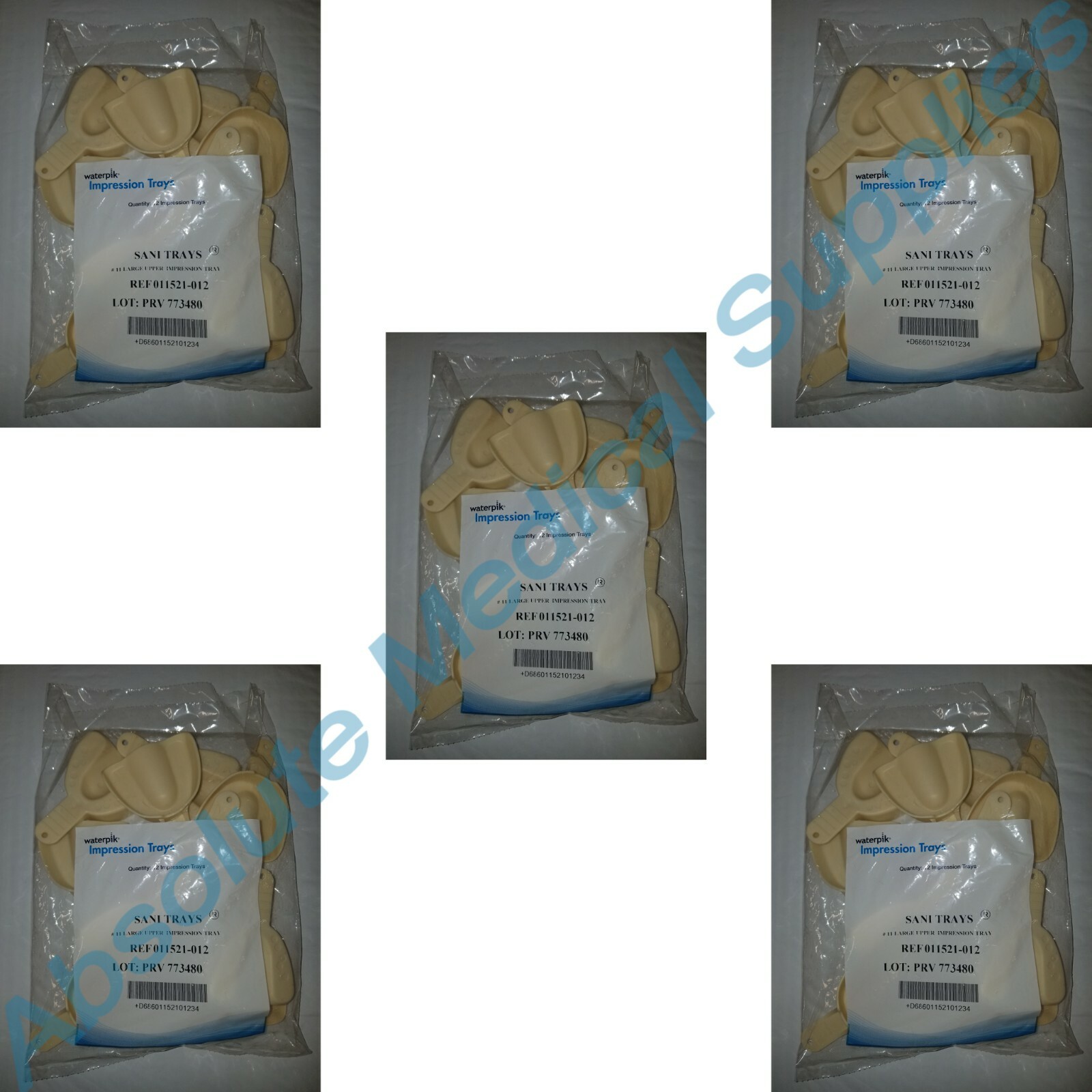 *5-Packs* WaterPik #11 Large Upper 12 Impression Sani Trays 011521-012
