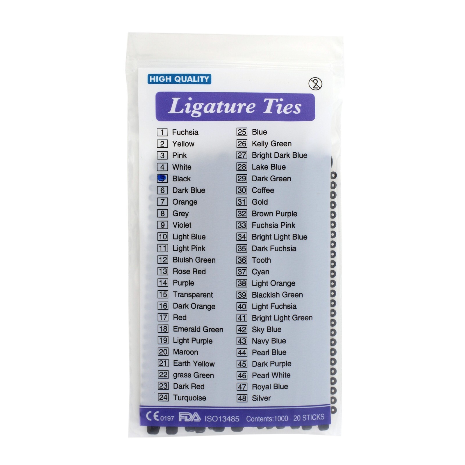 1000 Orthodontic Ligature Ties Elastic Rubber Band Ligadura Ortodoncia Bracket