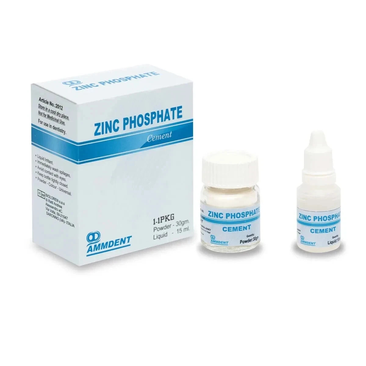 Ammdent Permanent Tooth Filling Dental Cement Kit Zinc Phosphate Cement Dent