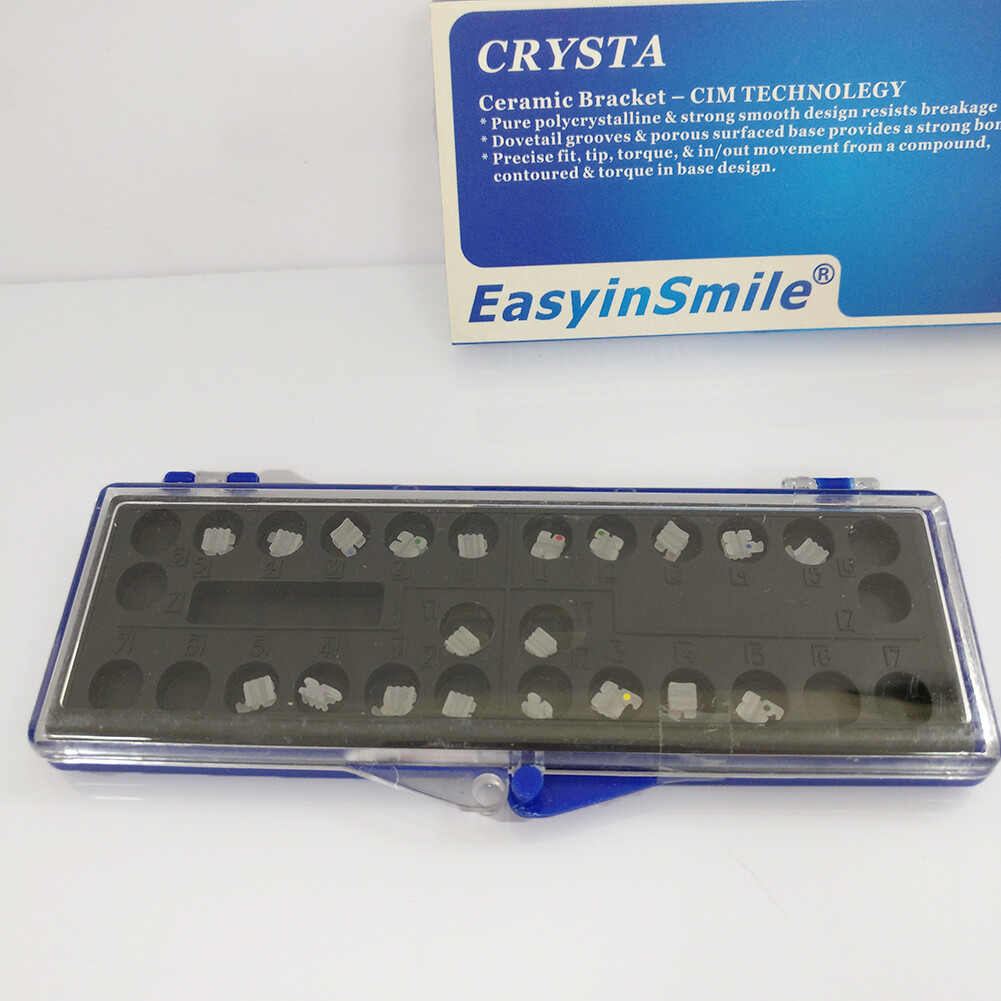 10packs Dental Orthodontic Ceramic Bracket Clear Braces Roth 345 with Hook 022