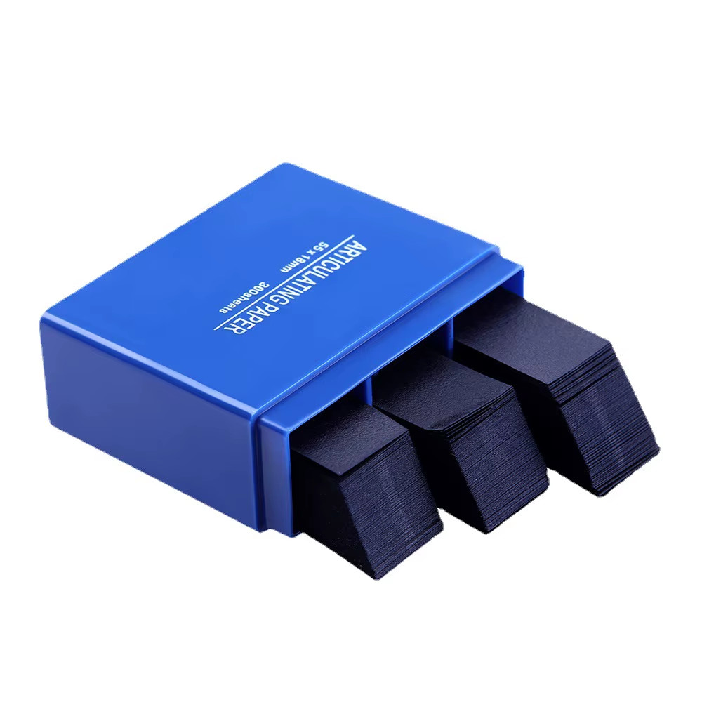 300 Hoja/ caja Dental Dentista Papel Articulado Tiras Azules Herramienta Dientes